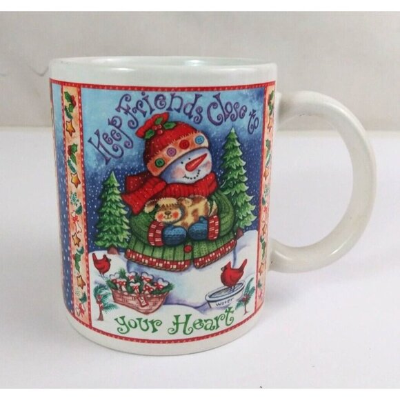 Vintage Houston Harvest Keep Friends Close To Your Heart 3.75" Coffee Cup #31863 - Picture 1 of 7